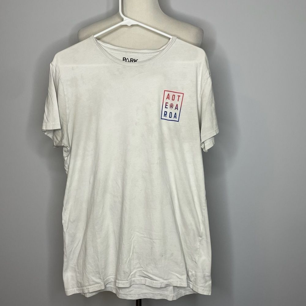 Park- Off White T-Shirt with Gradient AOT EOA ROA Design